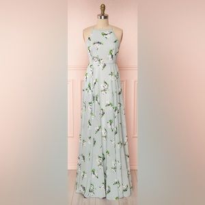 Floral Chiffon Open Back Maxi Dress - Boutique 1861 Montreal